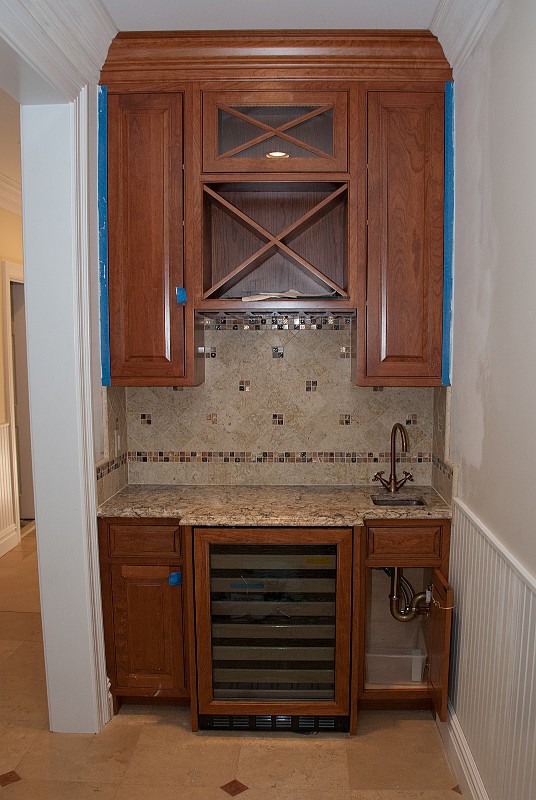 DSC_1450.jpg - The Butler Pantry is close to completion.  I finished plumbing the copper bar sink today.